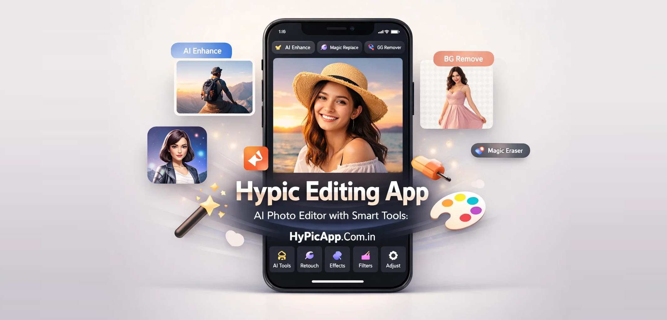 Hypic : Application de retouche photo IA avec outils intelligents